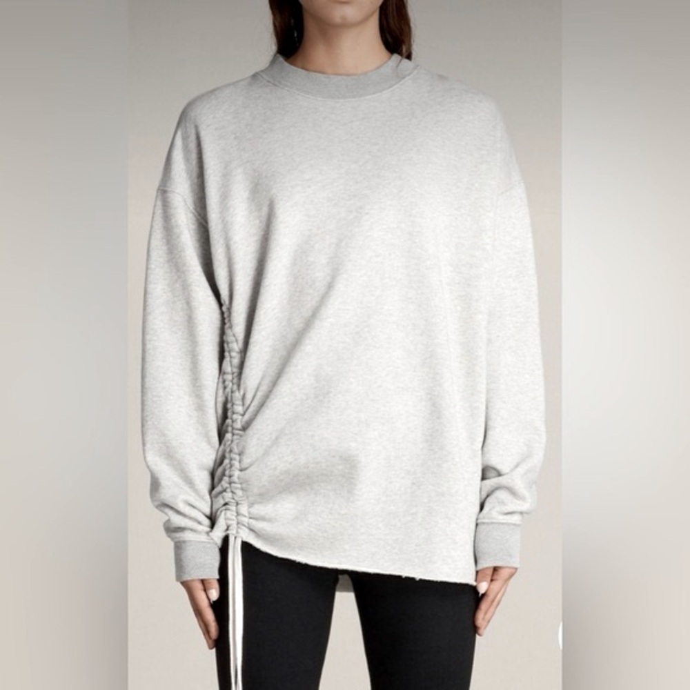 Bardot sweater with stylish ruching